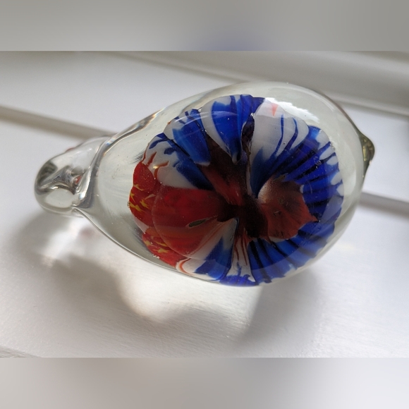 Vintage Art Glass Rabbit Paperweight - Picture 2 of 6